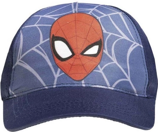 Otroška kapa s šiltom Spiderman, modra, 52 cm