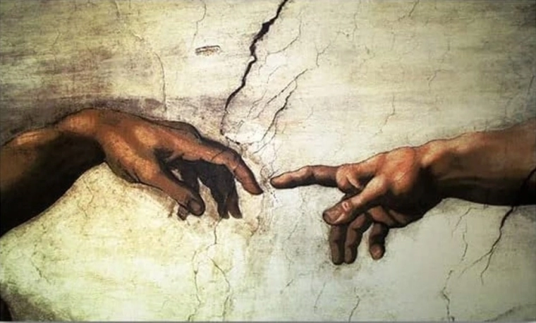 NORIMPEX Slikanje po številkah Ikona stvarjenja Adama 40 × 50 cm