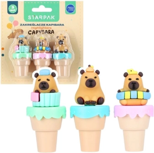 Mini označevalci Kapybara (set 3 kosov)