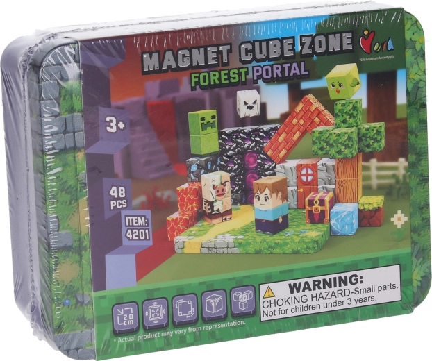 Magnetna konstrukcijska igrača Forest Portal, 48 kosov – Magnet Cube Zone