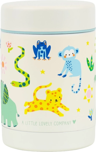 A Little Lovely Company izolirana posoda za hrano iz nerjavečega jekla džungla 300 ml