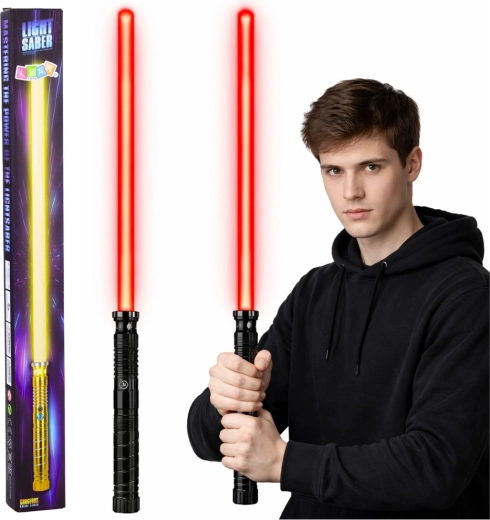 Svetlobni LED meč z kovinskim ročajem 75 cm z zvokom