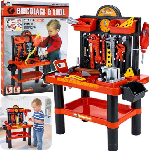 Otroška delovna klop z orodjem 70 cm