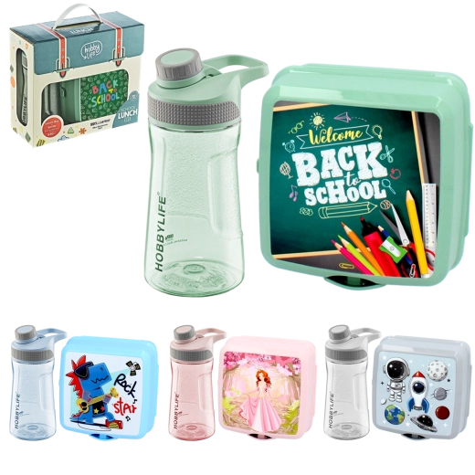 Set škatla za malico in steklenička za vodo 530 ml HOBBYLIFE