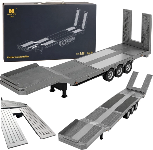 Huina nizkopodno transportno prikolico RC za Scania 770S 1:18 siva