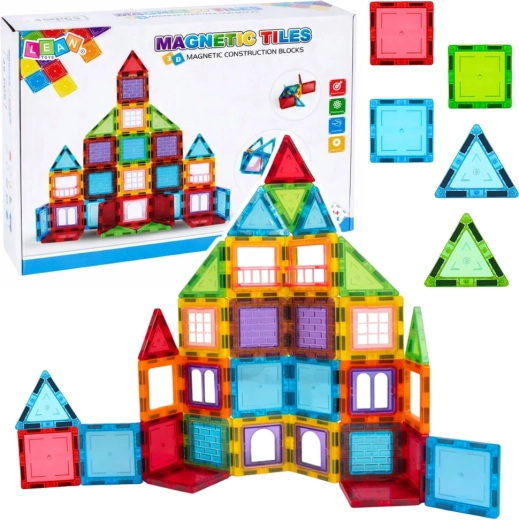 Magnetni 3D konstrukcijski komplet s 45 deli