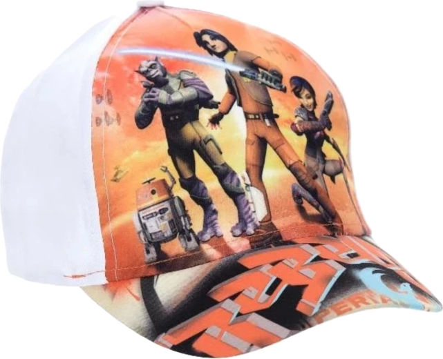 Bela otroška kapa s ščitkom Star Wars