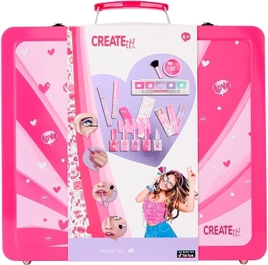 Create It! velika otroška set ličil v kovinski pločevinki