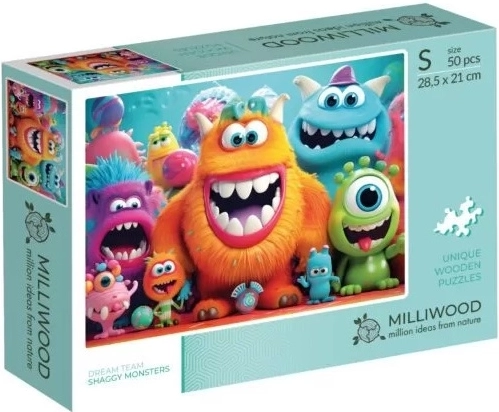 Milliwood DreamTeam Shaggy Monsters lesene sestavljanke 50 kosov