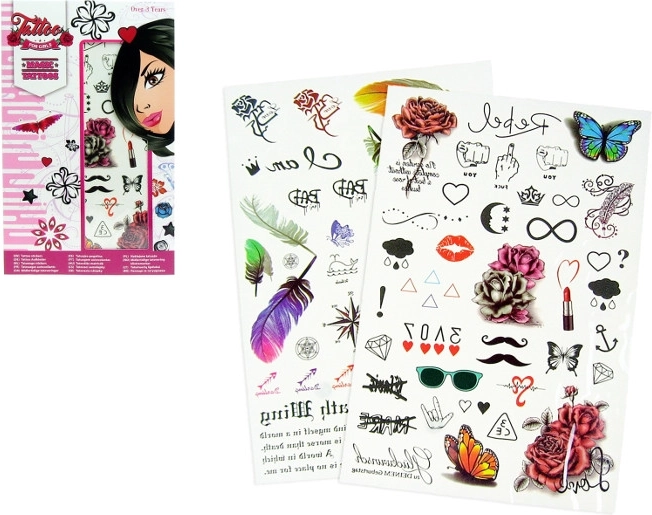 Začasne tetovaže za deklice – set 73 kos