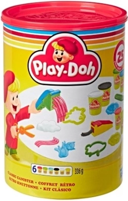 Play-Doh klasična retro pločevinasta škatla s kompletom 25 delov