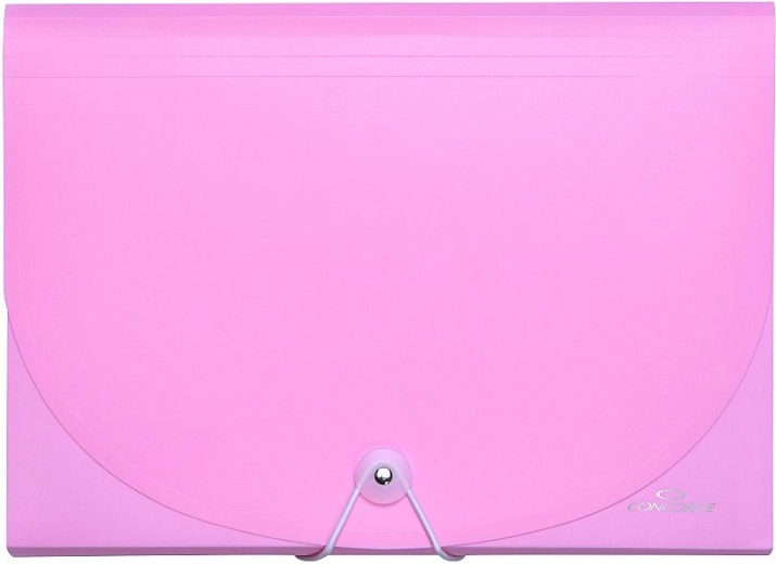 Mape za dokumente z elastiko A4, 7 žepov, pastelno rožnate