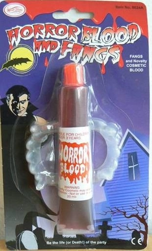 Vampirski zobje z umetno krvjo za otroške kostume