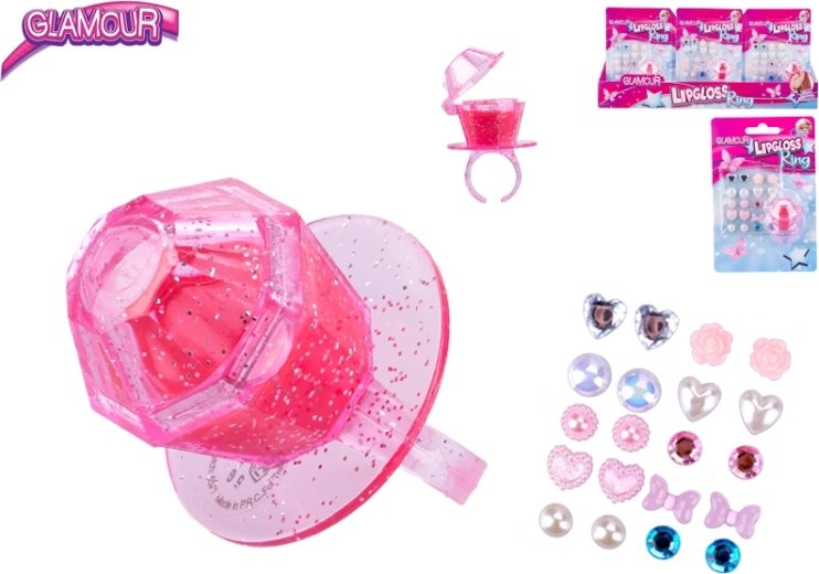 Glamour lepotni komplet s prstančkom in nalepkami za uhane