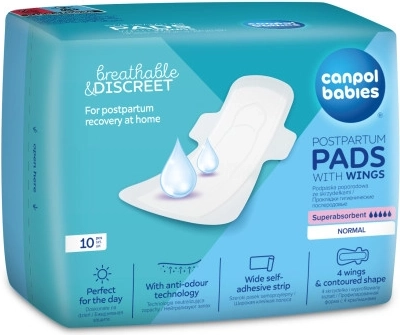 Canpol babies poporodne vložke s krilci, dnevne, 10 kos