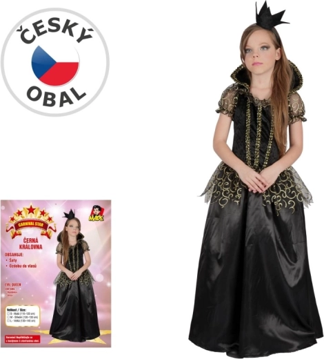 Pustne obleke zle kraljice za dekleta 130–140 cm