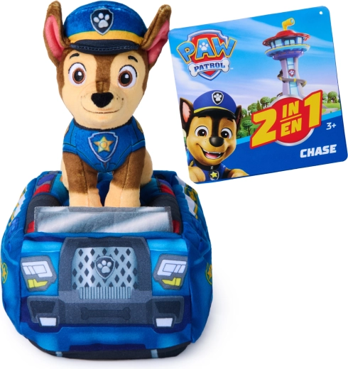 PAW Patrol Chase 2v1 plišasti avtomobilček s kužkom 20 cm