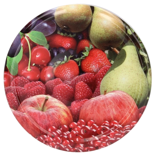 Pokrovčki za vlaganje 82 mm s sadnim motivom, 6 zarez – pakiranje 660 kosov