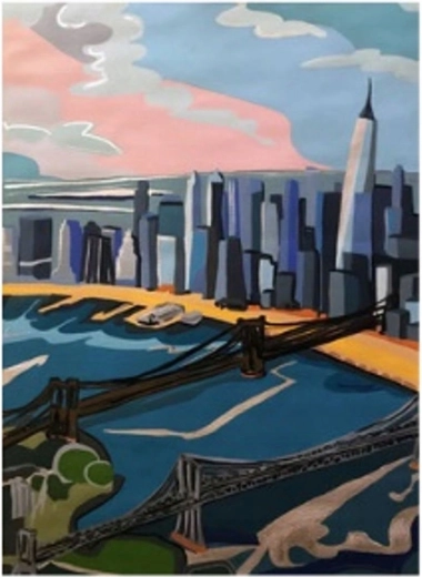 Norimpex Slikanje po številkah Nebotičniki ob obali 40 × 50 cm