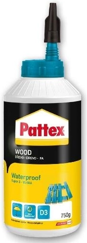 Vodoodporno lepilo za les D3 750 g PATTEX Super 3