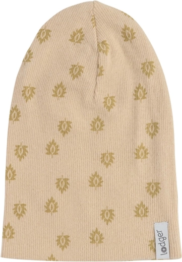 Lodger beanie kapa s potiskom rib linen (6–12 mesecev)