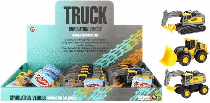 Gradbeni stroj s premičnim rokom in navijalnim pogonom pull-back 14 cm