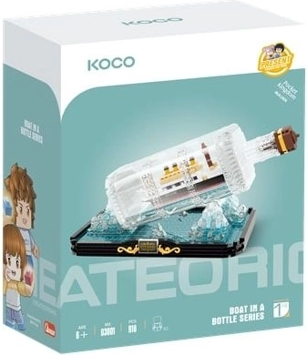KOCO Titanic v steklenici – konstrukcijski komplet 918 kosov - 1 kos