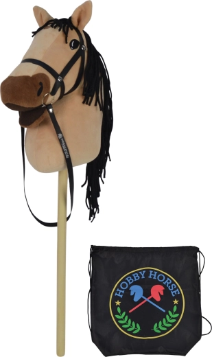 Otroški boben na palici z zvokom, 73 cm, s črnim nahrbtnikom