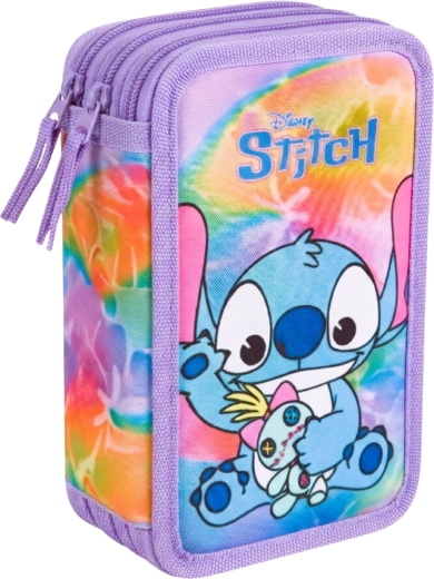 Trinadstropni opremljeni šolski peresnik Lilo & Stitch Stitch vijoličen