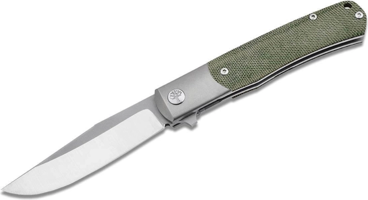 Böker Manufaktur Solingen Trapper TRPPR micarta zložljiv žepni nož 8,2 cm zelen