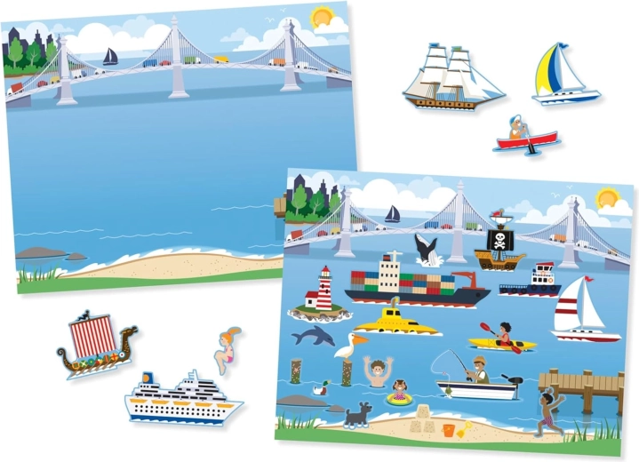 Sticker pad vozila – komplet večkrat uporabnih nalepk in prizorov MELISSA & DOUG