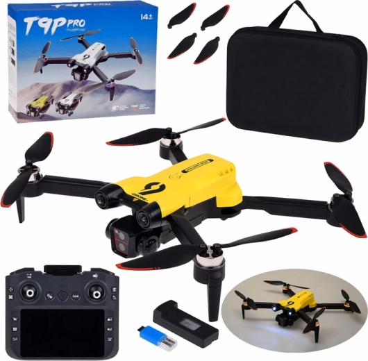 Zložljiv dron s kamero na daljinsko upravljanje s pomnilniško kartico