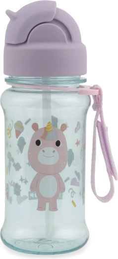 Skip Hop otroška steklenička s slamico Besties Squad samorog 355 ml