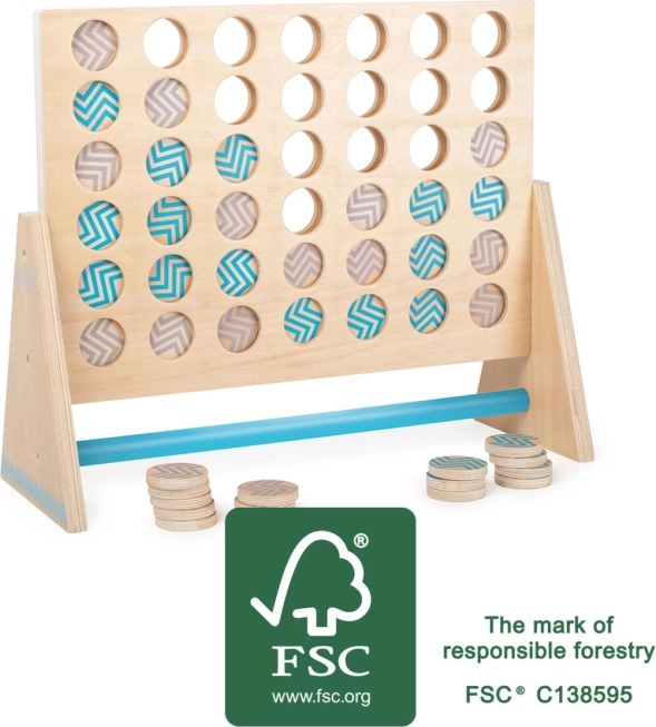 Lesena igra štiri v vrsto XXL