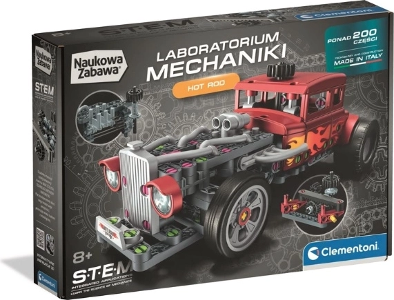 Clementoni Laboratorij mehanike hot rod – STEM konstrukcijski set