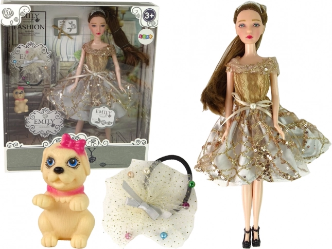 Punčka EMILY s kužkom in dodatki