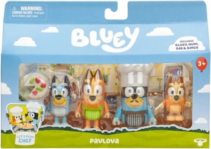 Komplet figuric Bluey Čas za sladico – 4 kosi