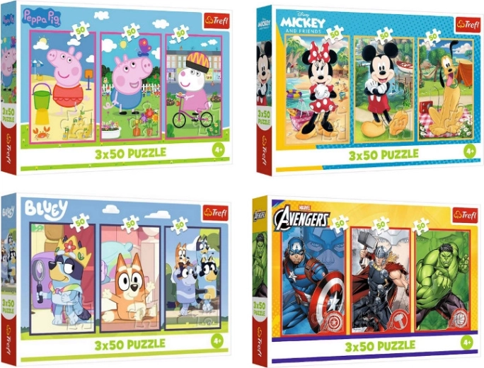 Sestavljanka 3×50 koščkov – naključni motiv