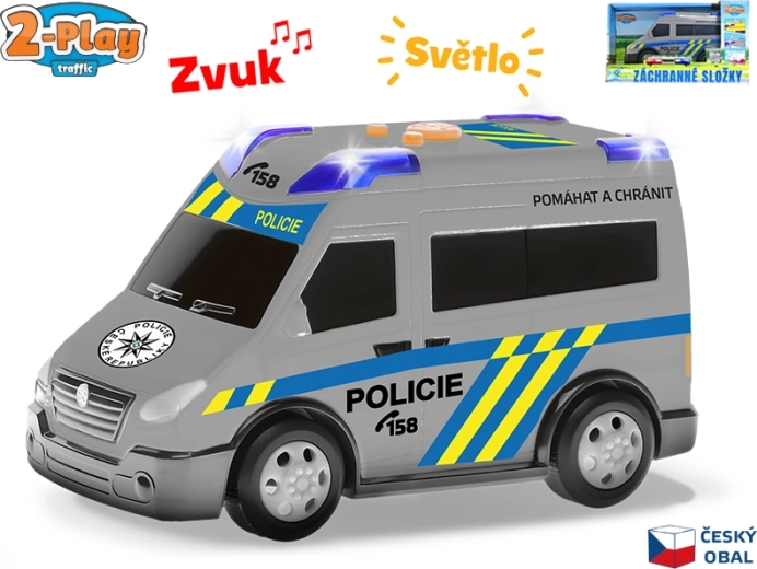 Policijski avto 2-Play s češkim dizajnom ter svetlobnimi in zvočnimi učinki