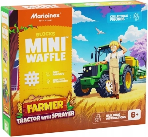 Marioinex Mini Waffle Kmet – traktor s škropilnico (50 kosov)