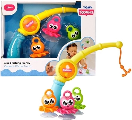 Tomy Toomies ribiška palica za hobotnice za v kopel 3 v 1