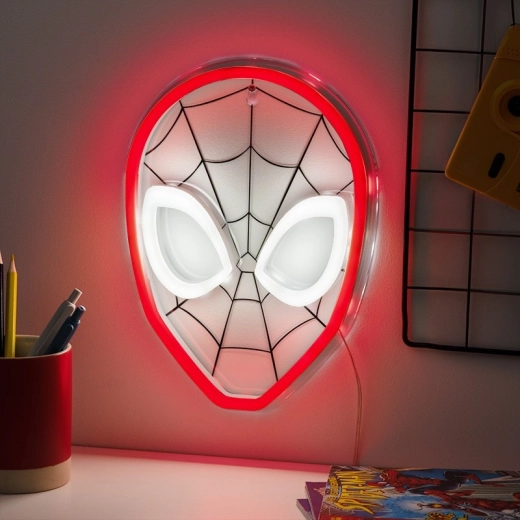 Stenska LED neonska svetilka SPIDER‑MAN