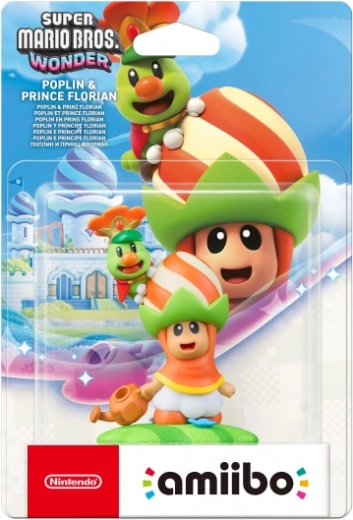 Amiibo Poplin in princ Florian iz igre Super Mario Bros. Wonder