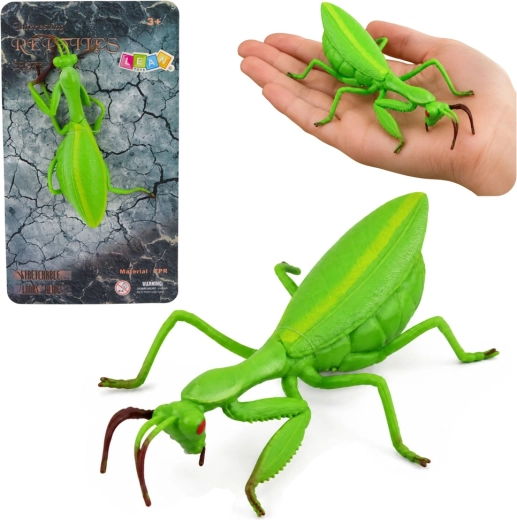 Gumijasta realistična figurica bogomolke, zelena, 18 cm