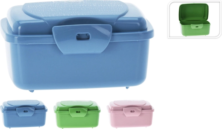 Škatla za prigrizke s klik zapiranjem 350 ml, mešanica barv