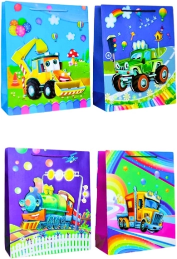 Darilna vrečka M za otroke – mešanica motivov