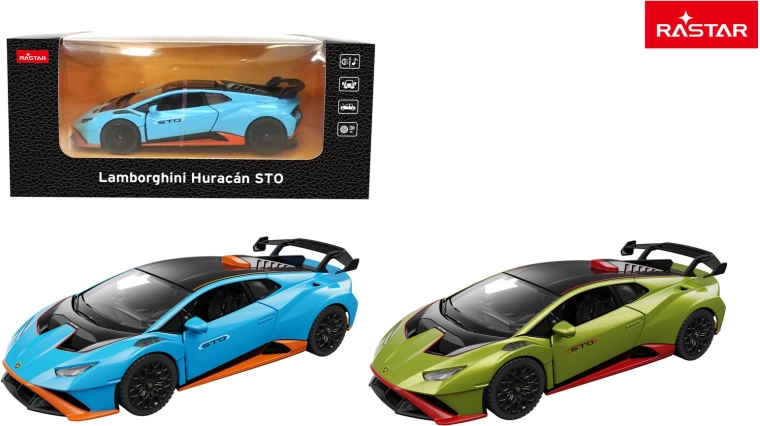 Metal toy car Lamborghini Huracán STO Rastar 1:32 green