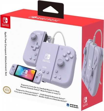 Hori Split Pad Pro Attach Set – sivkin krmilnik za Nintendo Switch