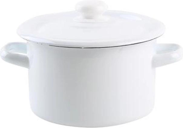 Emajliran lonec s pokrovom 2 l – bel