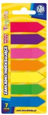 Samolepilni indeksni zaznamki ASTRA, 7 barv, 45 × 12 mm